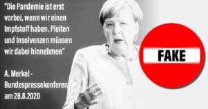 Merkel sagte nicht „Pleiten und Insolvenzen müssen wir hinnehmen“!